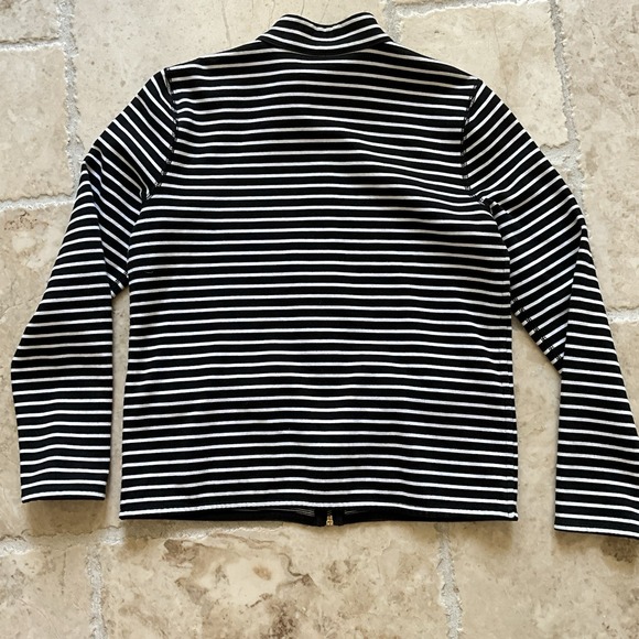 Ralph Lauren Black & White Reversible Striped Zip Up Knit Jacket P/M - Picture 3 of 9
